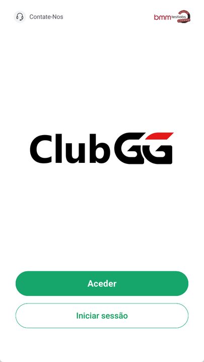 Tela inicial do ClubGG